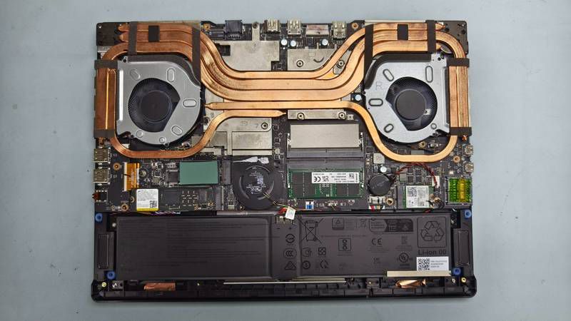 MSI Raider 16 HX B2WI-025TW 拆機內部散熱系統